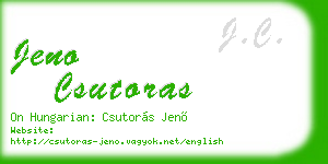 jeno csutoras business card